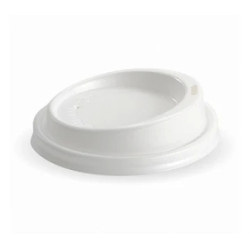 90 mm WHITE BIODEGRADABLE TRAVEL LID