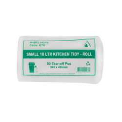 BIN LINER WHITE - SMALL 18LT