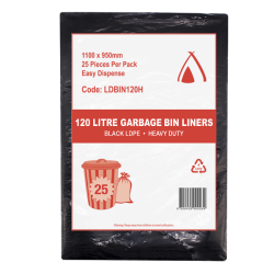 120L BLACK HEAVY DUTY BIN BAG