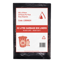 82LTR HEAVY DUTY BLACK GARBAGE BAG