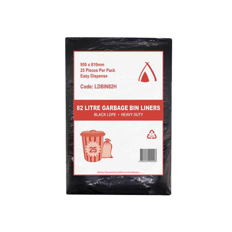 82LTR HEAVY DUTY BLACK GARBAGE BAG