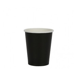 8OZ BLACK SINGLE WALL UNI 90MM CUP