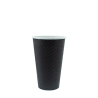 16OZ BLACK RIPPLE WALL HOT CUP