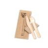 WOODEN KNIFE, FORK,NAPKIN SET