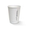 12OZ WHITE DOUBLE WALL COMPOSTABLE CUP