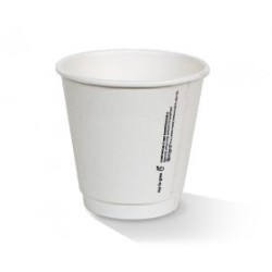 8OZ WHITE DOUBLE WALL COMPOSTABLE CUP