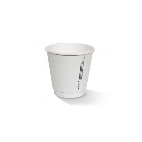 8OZ WHITE DOUBLE WALL COMPOSTABLE CUP