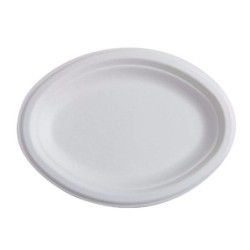 PULP MOULDED PLATE 10" X 7" OVAL