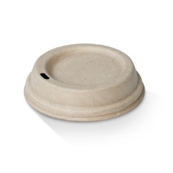 BAGASSE LID 80MM TO SUIT 6/8/10OZ