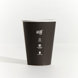 12OZ BLACK SINGLE WALL HOT CUP