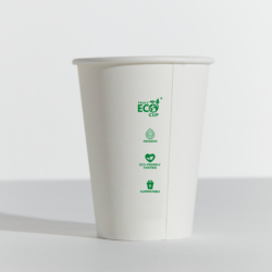 12OZ WHITE SINGLE WALL COMPOSTABLE CUP