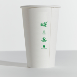 16OZ WHITE SINGLE WALL COMPOSTABLE CUP