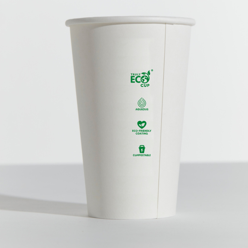 16OZ WHITE SINGLE WALL COMPOSTABLE CUP