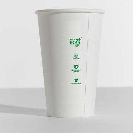 16OZ WHITE SINGLE WALL COMPOSTABLE CUP
