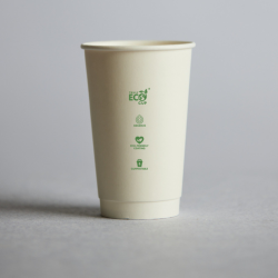 16OZ WHITE DOUBLE WALL COMPOSTABLE CUP