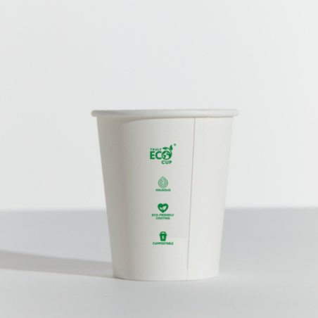 4OZ WHITE SINGLE WALL COMPOSTABLE CUP